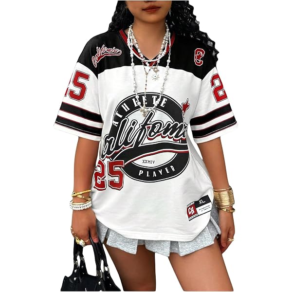 Amazon.com: WDIRARA Women's Plus Size Jerseys Number Graphic